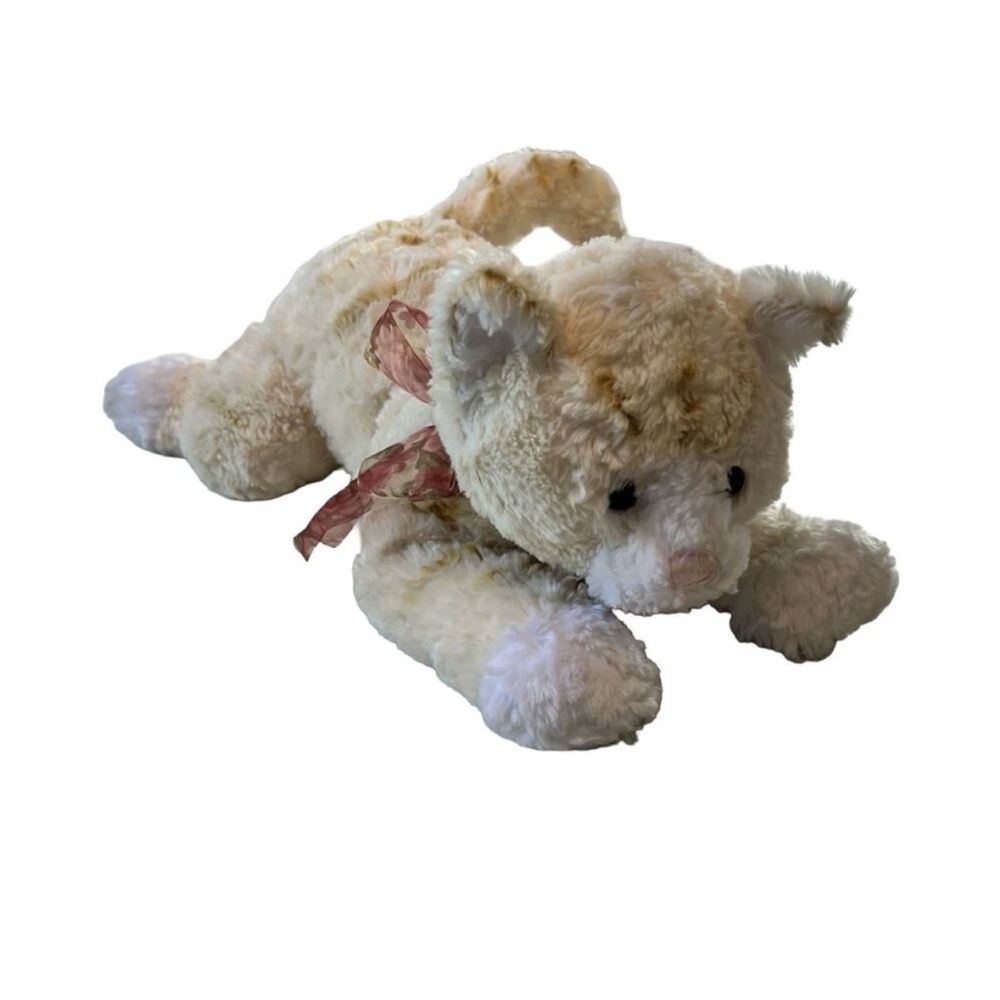 Gund Cream and White Stuffed Cat